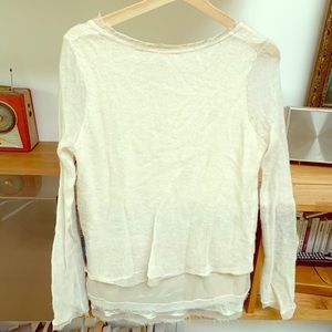 Knitted Knotted white alpaca sweater